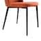 Armen Living Maine Contemporary Dining Chair in Matte Black Finish and Orange Fabric, PK2 LCMNSIOR - alternate 5